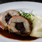 Schab ze śliwką i purée z selera